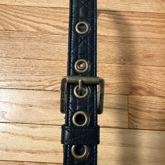 Dior Cannage Leather Belt Black Gold Sz 80 New main image 10
